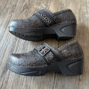 Nurse Mates Pillow Top Clogs Women’s Sz 9 Chelsea Metallic Paisley Shoes comfort thumbnail 5