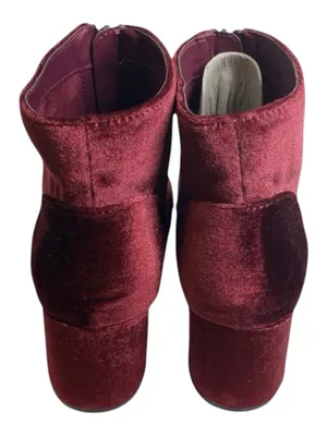 Circus by Sam Edelman new ❁ Vanessa Zipper Velvet Ankle Boot Booties ❁ Burgundy ❁ 6 thumbnail 5