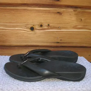NWOB Vionic Lida Black Thong Sandals Shoes Size 7 thumbnail 2