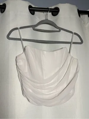 Windsor Hit The Streets White Strapless Mesh Corset Top Size Large thumbnail 4