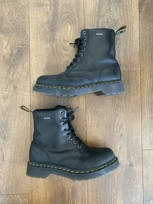 Dr. Martens Women’s Black Combat Ankle Boots Lace-Up Air Cushion US 8 thumbnail 7