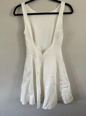 new lulus white tank skater low back dress size small thumbnail 2