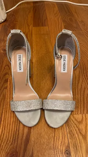 Steve Madden Heels Rhinestone Silver thumbnail 4