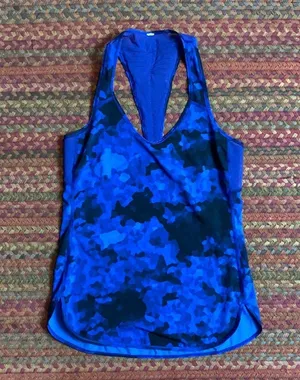 NWOT LULULEMON BLUE VENT IT OUT SINGLET ATHLETIC TANK thumbnail 4