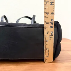 Vintage COACH 6217 Black Neoprene w/ Leather Handle Triple Compartment Tote Bag thumbnail 8