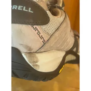 Merrell Hiking Shoes 9.5 Elephant/Pink Waterproof Vibram Low Lace Up thumbnail 11
