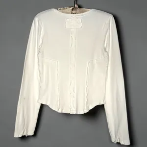Free People We The Free M Henley Long Sleeve Top Ivory Casual Stretch thumbnail 4