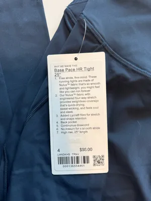 Lululemon Navy Blue Leggings 4 thumbnail 4