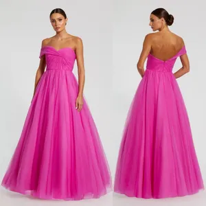 NEW NWT Mac Duggal Off The Shoulder Bustier Ball Gown In Magenta Pink thumbnail 1