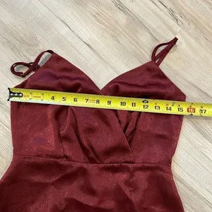 Lulus Extra Extravagance Burgundy Sleeveless Maxi Dress size: Small thumbnail 11