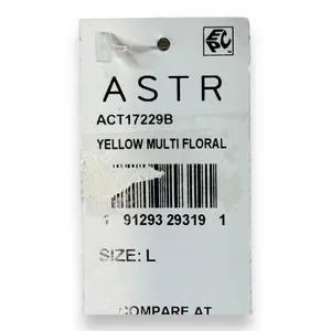 ASTR The Label Womens Yellow Multi Flower Sweetheart Shirt Crop‎ Top L thumbnail 4