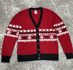 Star Wars Cardigan Women Red Black Darth Vader Storm Trooper Sweater Size M thumbnail 1