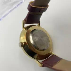 Elegant Butterfly Dial Analog Watch with Maroon Band - New Battery! thumbnail 4