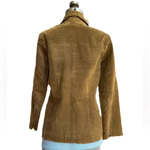 Vintage Hypo Active Light Brown Suede Leather Jacket Blazer Button Front thumbnail 4