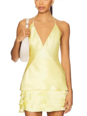 Bardot Yellow Halter Top thumbnail 1