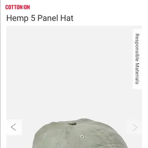 New Cotton On sage hat adjustable dad hat baseball in hemp thumbnail 4