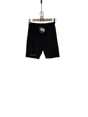 White Fox Black Medium Signature Biker Shorts Athlesiure Yoga Activewear Casual‎ thumbnail 2
