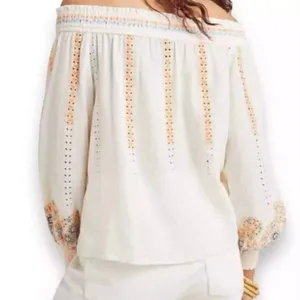 Vineet Bahl Nora Off-Shoulder Top with Embroidered Details thumbnail 2