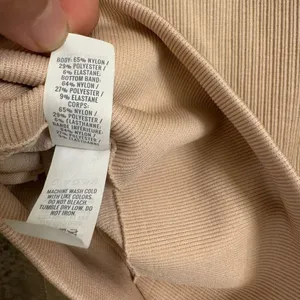 Aerie OFFLINE Ivory Pink Sidewalk Seamless Ribbed Cropped Long Sleeve‎ Top XL thumbnail 6