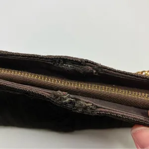 Brown Beaded Elegant Zip Clutch thumbnail 5