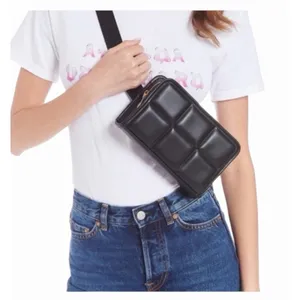 Amanda Uprichard Black Quilted Belt Bag Crossbody Fanny Pack NWT thumbnail 14