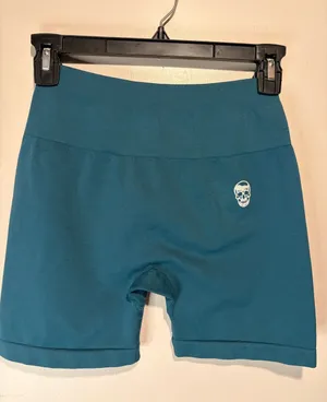 Gymreapers Infinity Seamless Workout Shorts Booty Scrunch Dark Green Size M thumbnail 1