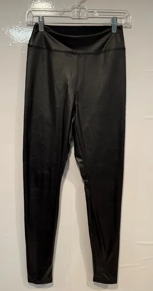 Black Faux Aerie offline real me Leather Leggings thumbnail 1