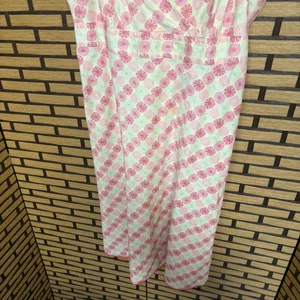 J. Crew Pink‎ And White Floral Cotton Dress Size 12 thumbnail 4