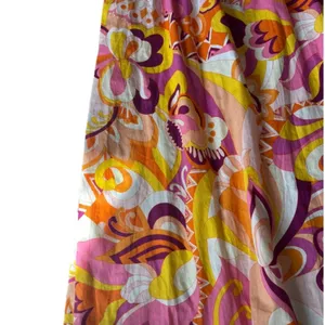 Chloe + Rene Maxi Dress Sunny swirl retro Print Boho print Summer Beachy Size L thumbnail 7