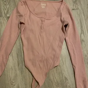 vs pink henley bodysuit thumbnail 1