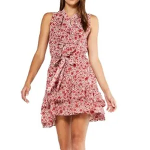 MISA Los Angeles Eba Mini Dress in Red Sz. S thumbnail 10