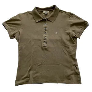 Women’s Olive Green Burberry Polo Shirt Size Medium thumbnail 2