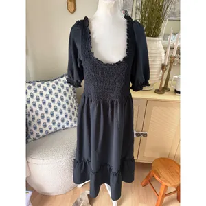 Hill House The Louisa Nap Dress In Black Size Large thumbnail 2