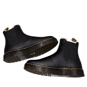 NEW Without Box Dr. Martens Black Dorrian FL Leonore Faux Fur Cuff Combat Boots 6 37 thumbnail 9