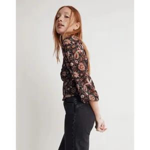 Madewell | Lucie Smocked Peasant Top in Floral | Small thumbnail 2