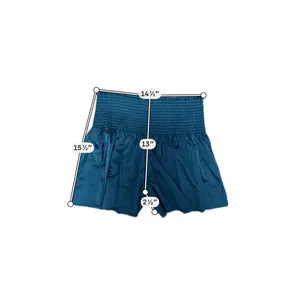 Natural Life NWT Boho Teal Smocked Satin Flowy Shorts M Cottagecore thumbnail 9