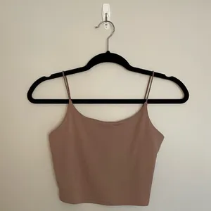 Amazon Amilia Cami Spaghetti Strap Crop Tank Top, Light Brown, Size S, NWOT thumbnail 3