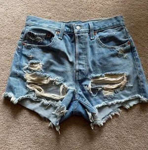 Levi’s Ripped Jean Shorts thumbnail 1