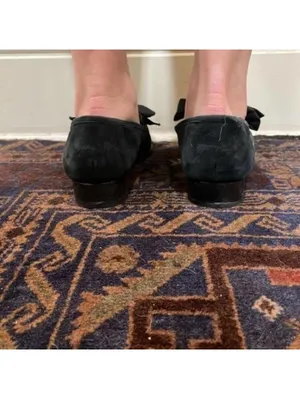 Botkier Violet Black Animal Printed Loafer Shoes Flats Work Career thumbnail 5