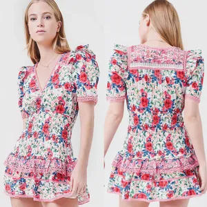 Loveshackfancy Rena Floral Mini Dress Size Medium thumbnail 2