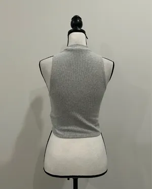 Forever 21 Mock Neck Ribbed Crop Top thumbnail 4