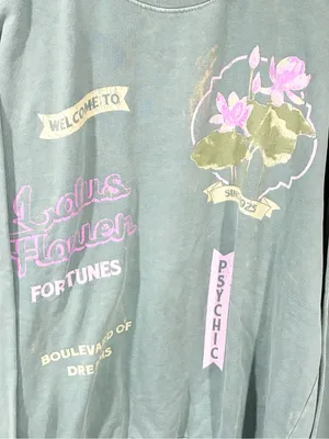 Urban Outfitters Green Plant Psychic Pullover Crewneck Sweatshirt Small Medium thumbnail 2