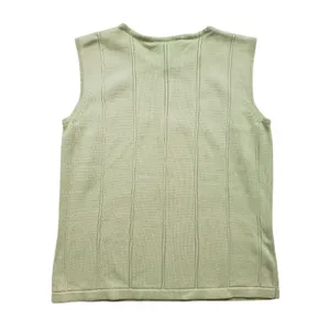 Vintage Talbots Tank Top Womens XS Green Ribbed Cable Knit thumbnail 6