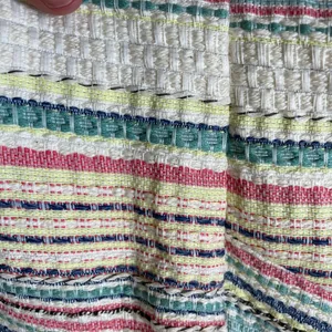Vilagallo EUC Multicolored tweed shift dress Summer tweed textured V back Blue Size 4 thumbnail 7
