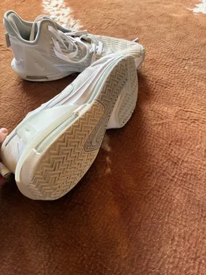 Nike LeBron Witness 6 basketball shoes in the "Summit White Metallic Pewter" Size 8.5 men Some wear and tear still able to be worn and an awesome shoe! thumbnail 4