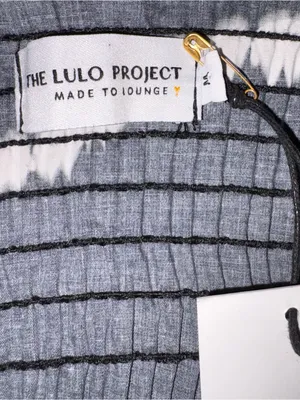 The Lulo Project Sunset Print Smocked Stretch Cotton Maxi Dress Medium NWT thumbnail 9