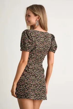 Lulus Adored Cutie Navy Floral Corduroy Button-front Mini Dress Blue - Size M thumbnail 2