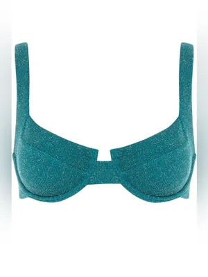 Sparkle Teal Underwire Bikini Top thumbnail 3
