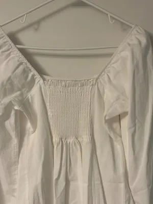 Free People Forget Me Not white puff sleeve mini dress size XS boho clean girl thumbnail 9