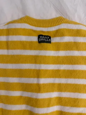 Daily Drills Sunny & White Stripe Button Up Sweater thumbnail 5